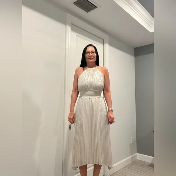 Express | Dresses | Silver Pleaded Dress | Poshmark Express | Dresses | Silver Pleaded Dress | Poshmark